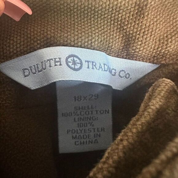 Duluth Trading Co Brown Fleece Lined Cargo‎ Utility Work Pants Women 18x29 - Picture 3 of 4